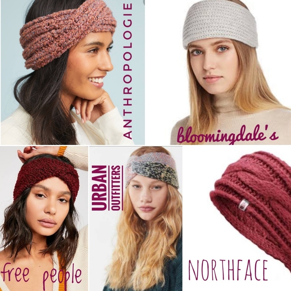 LAST ONE Top knot turban ear warmer headband - Picture 2 of 8